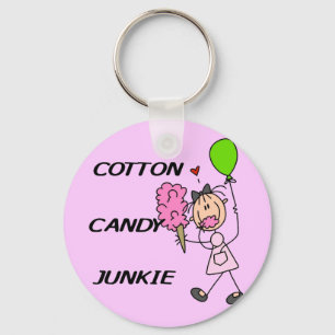 Cotton Candy Junkie Tshirts and Gifts Key Ring