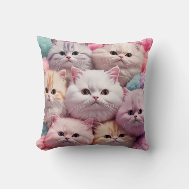 Cotton Candy Kittens Cushion (Front)