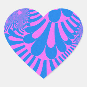 Cotton Candy Loop Heart Sticker