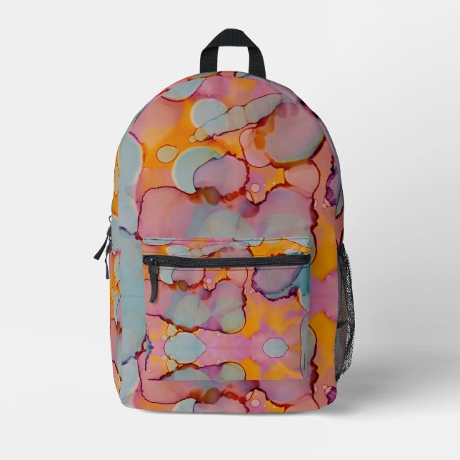 Cotton Candy Mirage Printed Backpack (Front)