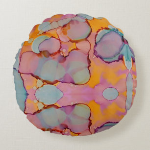 Cotton Candy Mirage Round Cushion