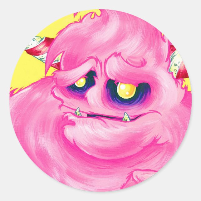 Cotton Candy Monster Stickers (Front)