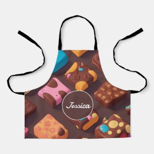 Cotton candy Mosaic Colourful Personalised Pattern Apron