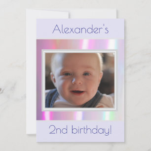 Cotton Candy Neon Design Picture Invitation
