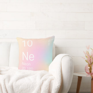 Cotton Candy Neon Throw Pillow