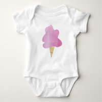 Cotton Candy Pastel Hand Drawn Baby Bodysuit