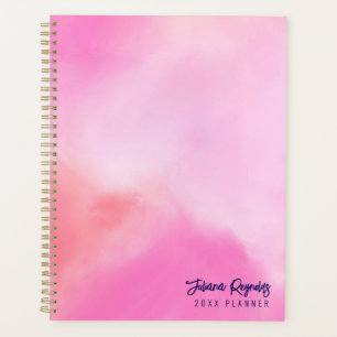 Cotton Candy Pink Abstract Art Planner