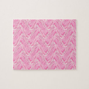 Cotton Candy Pink Abstract Jigsaw Puzzle