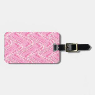 Cotton Candy Pink Abstract Luggage Tag