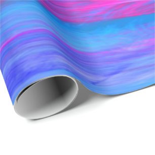 Cotton Candy Pink/Blue Marbled Wrapping Paper