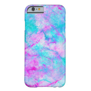Cotton Candy Pink & Blue Watercolor Wash Stain Barely There iPhone 6 Case