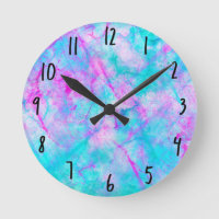 Cotton Candy Pink & Blue Watercolor Wash Stain
