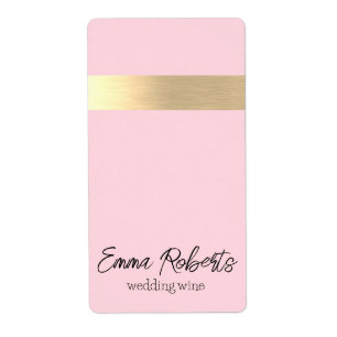 Cotton Candy Pink Gold Foil Rustic Faux 