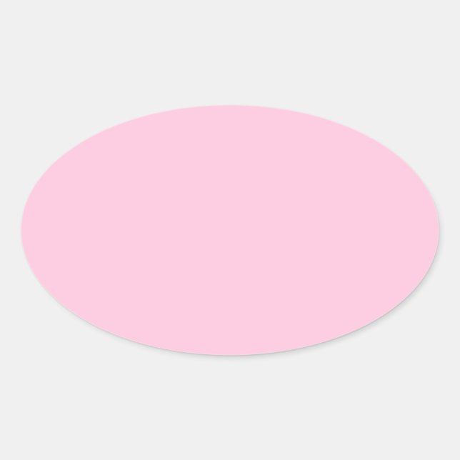 Cotton Candy Pink Oval Sticker (Front)
