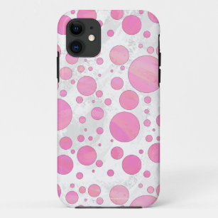 Cotton Candy Pink Polka Dot iPhone 11 Case