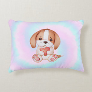 Cotton Candy Puppy Love  Decorative Cushion