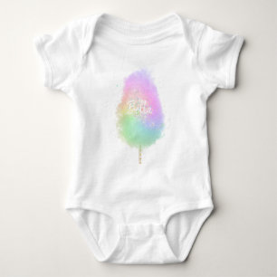 Cotton candy rainbow glitter cute  baby bodysuit