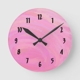 Cotton Candy Round Clock
