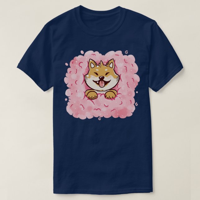 Cotton Candy Shiba Inu  T-Shirt (Design Front)