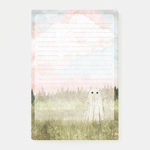 Cotton Candy Skies - Cute Ghost Lined Post-it Notes