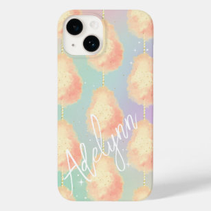 Cotton candy star dust peach teal purple pastel Case-Mate iPhone 14 case
