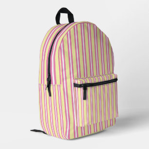 Cotton Candy Striped Pattern Printed Backpack