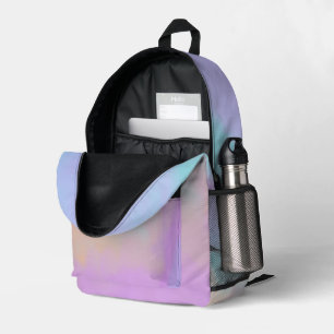 Cotton Candy Swirl Digital Print  Printed Backpack
