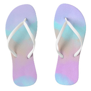 Cotton Candy Swirl Digital Print  Thongs