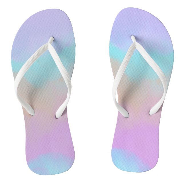 Cotton Candy Swirl Digital Print  Thongs (Footbed)