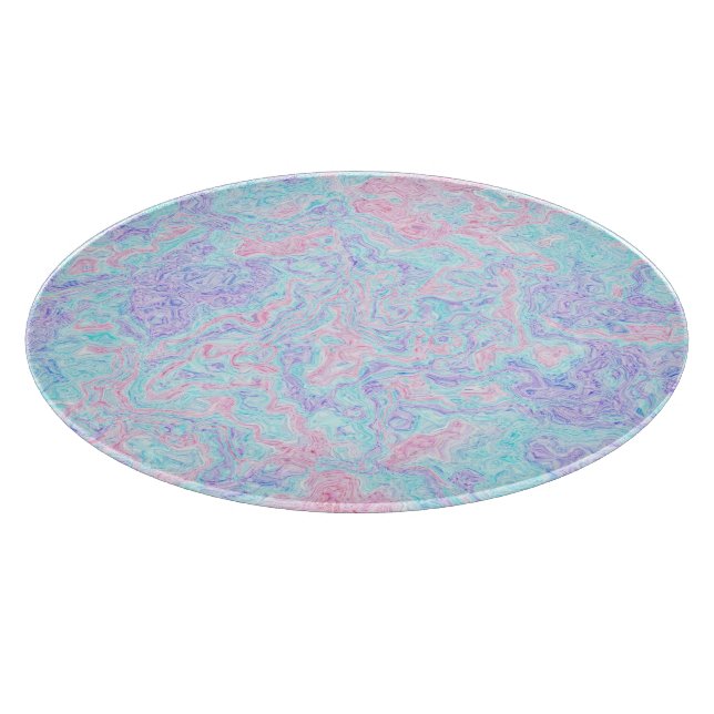 Cotton Candy Swirls Cutting Board (Corner)