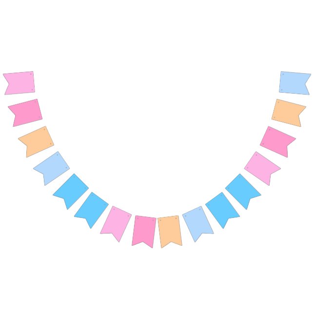 Cotton Candy to Bubblegum Blue Gradient Bunting (All)