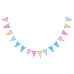 Cotton Candy to Bubblegum Blue Gradient Bunting