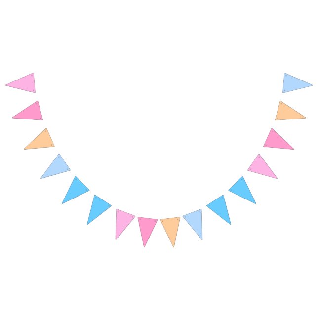 Cotton Candy to Bubblegum Blue Gradient Bunting (All)