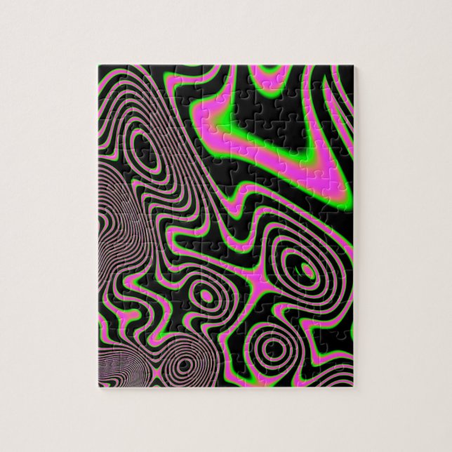 Cotton candy Trippy Abstract Jigsaw Puzzle (Vertical)