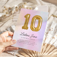 Cotton Candy Watercolor Girls 10th Birthday Party