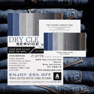 Cotton Fabric, Dry Cleaners, Cleaning Service Flyer