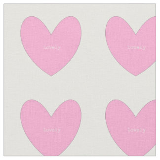 Cotton fabric with pink hearts