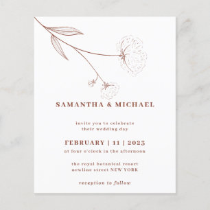 Cotton Flower Autumn Terracotta Indie budget Flyer