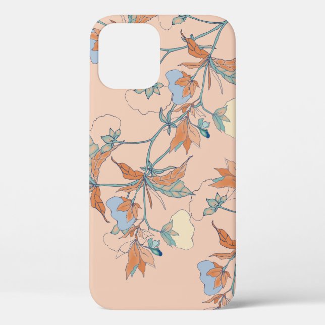 Cotton flowers: graceful peach ornament Case-Mate iPhone case (Back)
