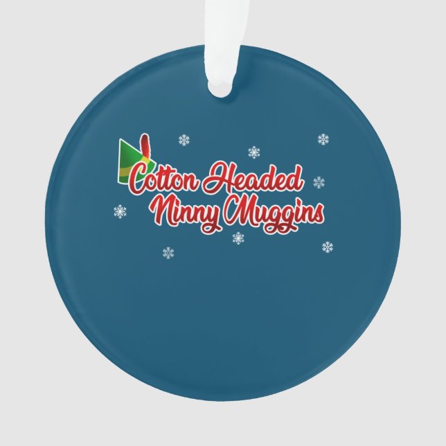 Cotton Headed Ninny Muggins Funny Elf Christmas Ornament (Front)