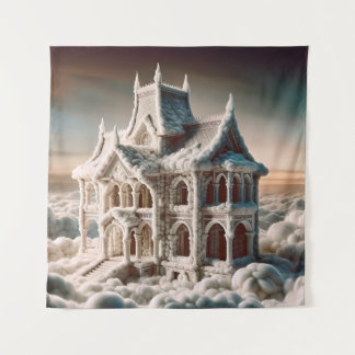 Cotton House with Elegant Architecture Tapestry