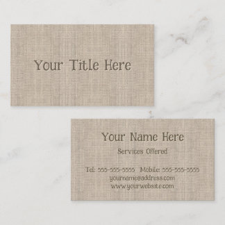 Cotton Linen Simple Modern Business Card
