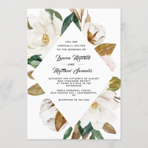 Cotton & Magnolia Wedding Invitation