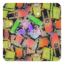 COTTON REELS PATTERN STICKER