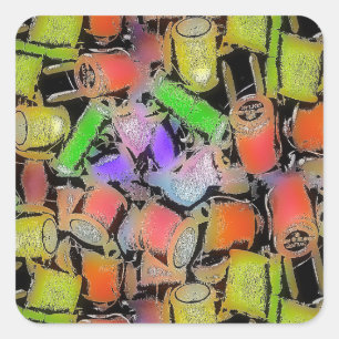 COTTON REELS PATTERN STICKER