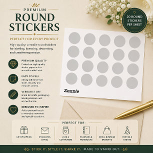 Cotton Seed,Ghost,Grey Cloud, Classic Round Sticker