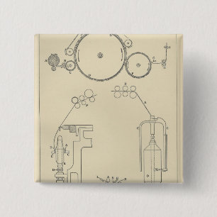 Cotton Spinning II 15 Cm Square Badge