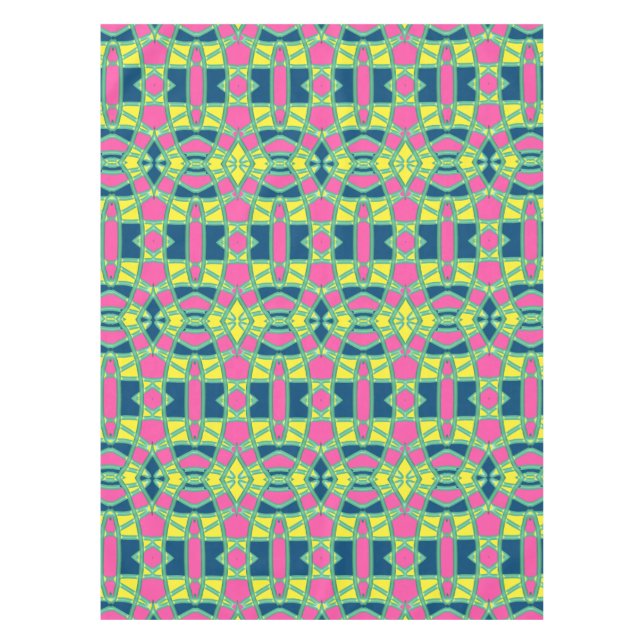 Cotton Table cloth, 52"x70" multicolor pattern  Ta Tablecloth (Front)