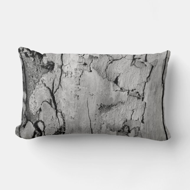 Cotton Throw Pillow 13x21 Nature Black and White (Front)