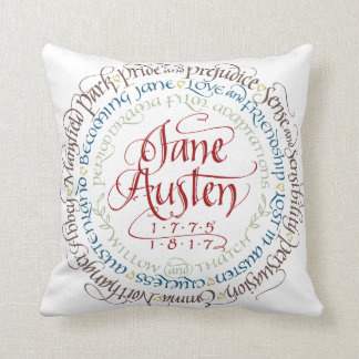 Cotton Throw Pillow - Jane Austen Period Dramas